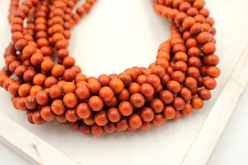 Redwood Beads, 8mm, Round